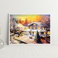 thumbnail image 3 of Cuadros Decorativos 5D nieve casa mosaico diamante pintura dibujo completo redondo taladro DIY arte artesanía Ehuebsd Nuevos Originales, 3 of 5