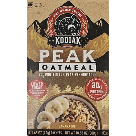 Kodiak Oatmeal Peak Banana Nut (6 Pack) 10.58 oz