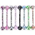 thumbnail image 3 of 8PCS Mix Colorful Stainless Steel Ball Tongue Bar Ring Body Piercing Jewelry WA, 3 of 7