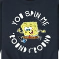 thumbnail image 3 of SpongeBob SquarePants - You Spin Me Round And Round - Men's Crew Neck Fleece Pullover, 3 of 6