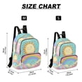 thumbnail image 2 of FORMRS Mini Backpack Purse for Women Travel Daypack Casual Shoulder Bag, Retro Blue Rainbow, 2 of 7