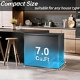 thumbnail image 4 of Auseo 7 cu. ft. Chest Deep Freezer with Adjustable Temperature, Free Standing Top Open Door Compact Freezer with 3 Removable Basket for Kitchen, Home, Bar, Garage, Office, 4 of 11