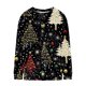 thumbnail image 4 of Cárdigan informal de punto con estampado navideño para mujer, chaqueta con botones y abrigo para mujer, 4 of 5