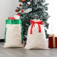 thumbnail image 1 of Bolsa de dulces de regalo de Navidad Bolsa de almacenamiento con cordón personalizado Decoración navideña Sublimación en blanco Saco de Papá Noel, 1 of 4