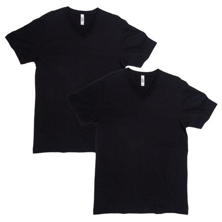 American Apparel CVC V-Neck T-Shirt Style G2006CVC Black 2-Pack