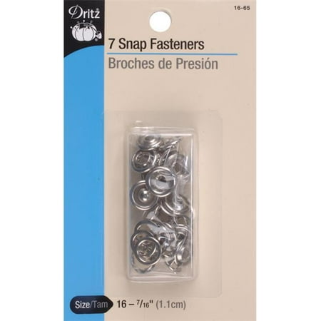 UPC: 0072879100198 | Dritz 16-65 Gripper Snaps 7-16 in. 7-Pkg-Nickel