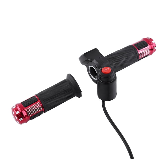 M Buder Manillar de Acelerador Giratorio de 3 Velocidades con Pantalla de Voltaje LED para Bicicleta Eléctrica, 1.8 m / 70.9 inches, Color Rojo