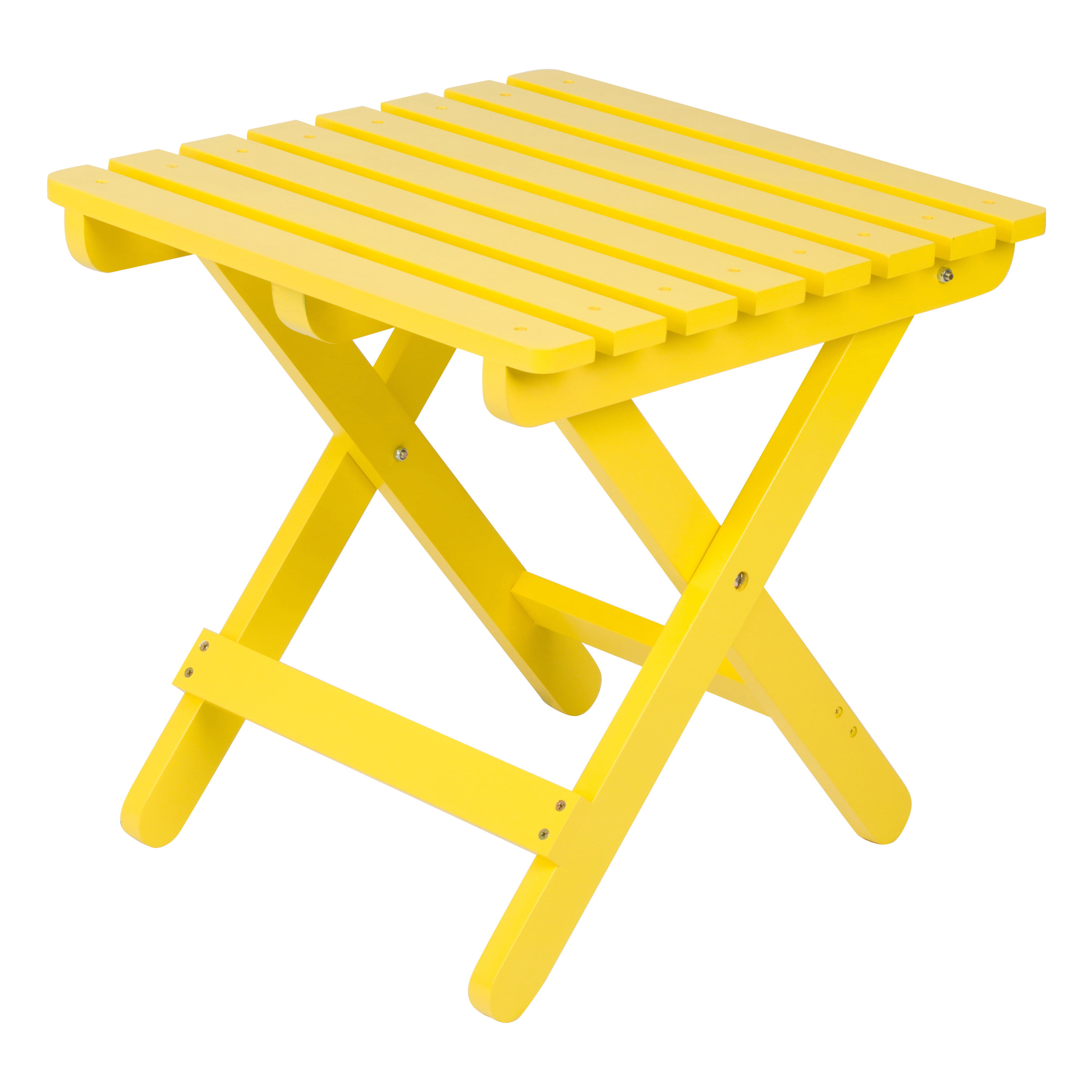 NEW Shine Company Adirondack Square Folding Table Lemon Yellow FREE2DAYSHIP 