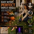 thumbnail image 5 of DVKOVI Halloween Skeleton Decorations Outdoor LED Skeletons Yard Stakes Light Up Full Body Realistic Skulls A A, 5 of 9