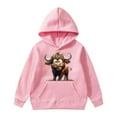 thumbnail image 1 of MIASHUI Sweat à Capuche Imprimé Vache pour Filles, Rose, 6-8 Ans, 1 of 7