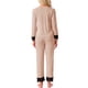 thumbnail image 3 of INSPIRAR CHIC Conjunto de Ropa de Casa para Mujeres, Top de Encaje sin Mangas con Tirantes, Pantalones Suaves con Bolsillos, Cárdigan, Conjunto de Pijamas de 3 Piezas XL Beige, 3 of 6