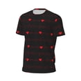 thumbnail image 6 of Wukai Cardiogram and Heart Print Men's Short-Sleeved Mesh T-Shirt,Quick-Dry Short Sleeve Workout T-Shirt-XX-Large, 6 of 8