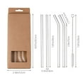 thumbnail image 3 of RnemiTe-amo Glass Straw Reusable Clear Drinking Straws,7.8''x 8mm,Drinking Straws with Cleaning Brush,Skinny Glass Straws for Tumbler, 3 of 9