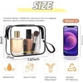 thumbnail image 4 of Clear Makeup Bag,2 Pack TSA Approved Toiletry Bag Travel Hanging Cosmetic bag for Women Men (Black)., 4 of 4