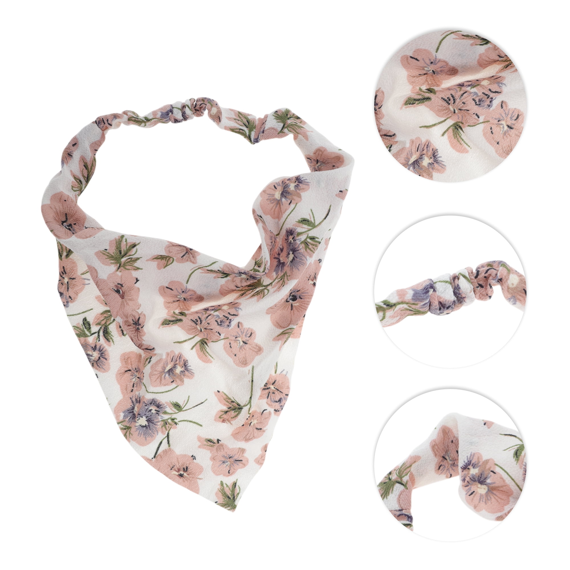 Unique Bargains 1pc Stylish and Comfortable Fashion Flower Headwrap White