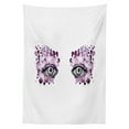 thumbnail image 3 of Ambesonne Eyelash Tablecloth Rectangular Table Cover, Fantasy Look Blossoms, 52"x70", Violet Lilac Grey, 3 of 4