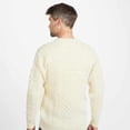 thumbnail image 6 of mens irish wool sweater, 100% real irish wool, traditional knit pattern, natural, small, 6 of 6