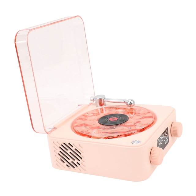 Las Ondas Tocadiscos, Altavoz Waves, Altavoz Vintage Portátil Con Reloj Y Luz Nocturna Suave Para Dormitorio, Fiesta