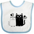 thumbnail image 3 of Inktastic Valentines Day Cat Couple Girls Baby Bib, 3 of 4