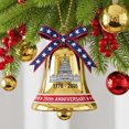 thumbnail image 2 of USA 250th Anniversary Commemorative Ornament, 2D Acrylic Bell Hanging Decorations for Christmas Tree, Worth Collectible Patriotic Gift, Lightweight and Durable, Exquisitely Polished, #E, 2 of 7