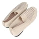 thumbnail image 3 of Zapatos de mujer de malla tejida con suela blanda, elegantes, casuales, transpirables, sin cordones, para ir de compras, color caqui 39, 3 of 15