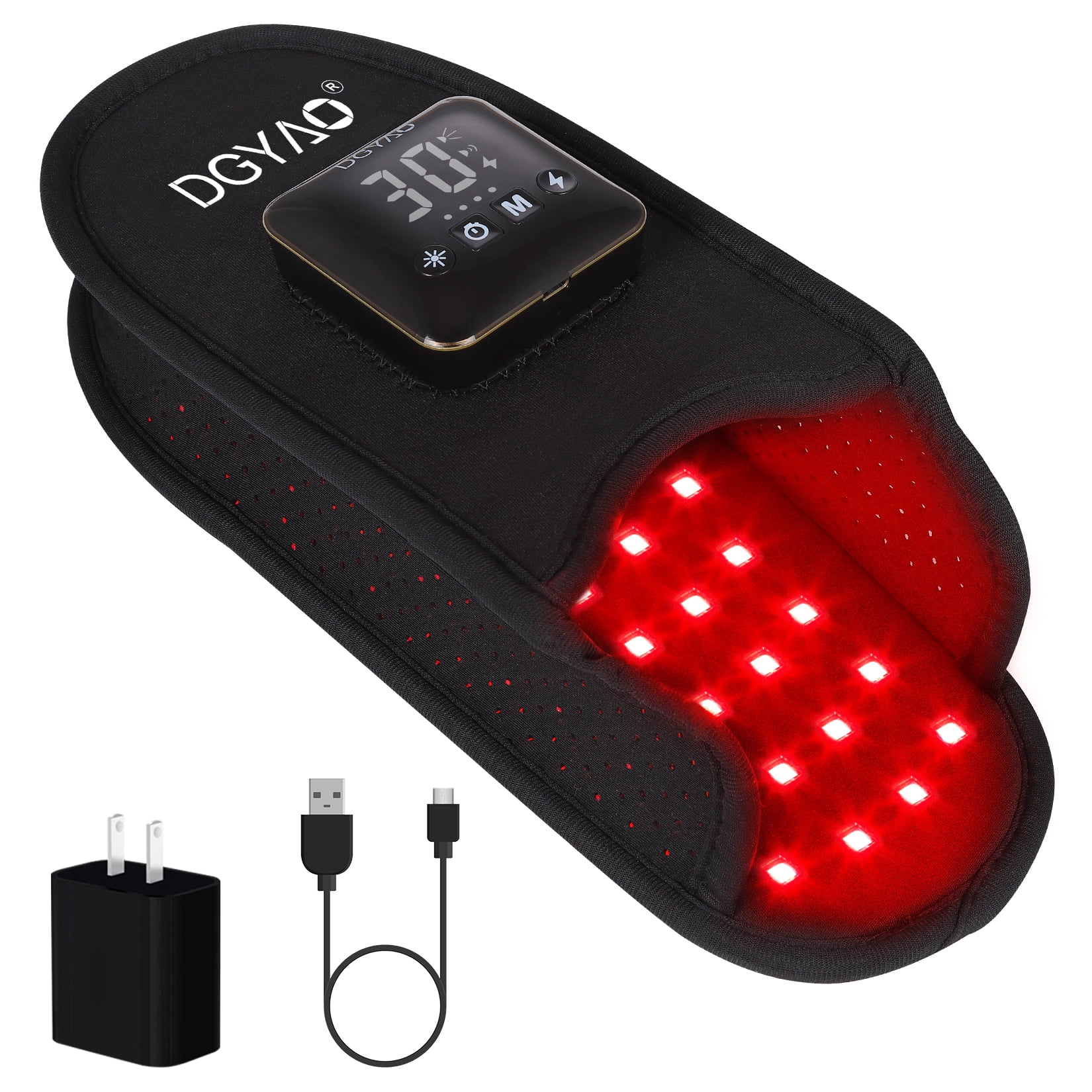 DGYAO Cordless Red Light and Infrared Light Slipper for Feet Toes Rechargeable with Pulse Mode
