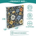 thumbnail image 3 of FORMRS 3 Ring Binder with Pockets 1.5" D-Rings Clip Board 200 Sheets Capacity, Navy Floral Pattern, 3 of 8