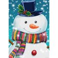 thumbnail image 1 of Custom Decor Striped Snowman House Flag, 1 of 1