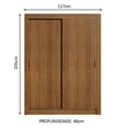 thumbnail image 3 of Ropero Closet Madesa Dallas Plus 2 Puertas Corredizas 4 Cajones Marrón, 3 of 5
