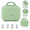green, variant on 14" Hard Shell Cosmetic Travel Case, Mini Organizer with Handle, Pink