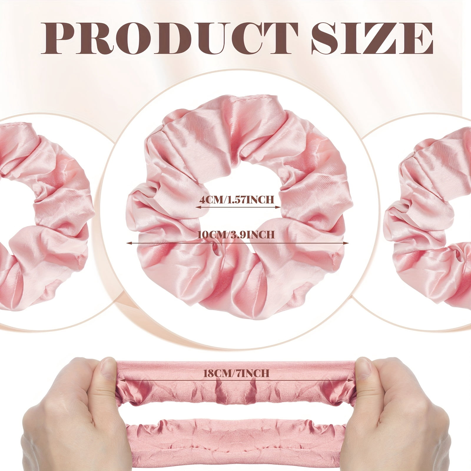 120 Pcs Satin Scrunchies Bulk, Silk Like Hair Ties for Women, 3.94" Soft Elastic Ponytail Holders in 4 Colors, Gentle Hair Bands for Daily Styling Accessories and Gift Giving