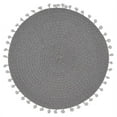 thumbnail image 1 of SARO 2802.GY15R 15 in. Rond Pompon Design Sets de Table Gris - Lot de 4, 1 of 1