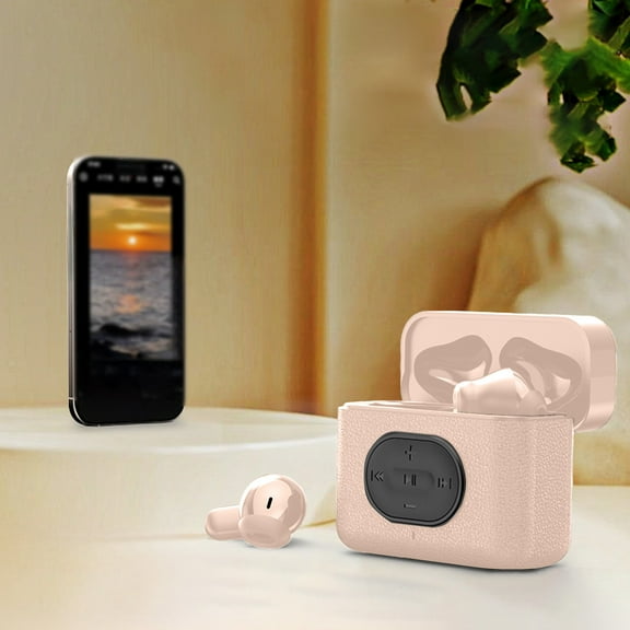 SPOORYYO In Ear Surround Sound Bluetooth Headphones, Low Latency Noise Cancelling Fast Charging Wireless Earphones with Remote Control Function