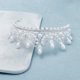 thumbnail image 4 of Hermoso tocado de novia con corona de diamantes y perlas de imitación, tiara brillante (plata), 4 of 5