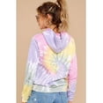 thumbnail image 3 of Women Hoodie Sweatshirts Drawstring Casual Tunic Long Sleeve Tie Dye Pullover Top, 3 of 3