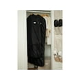 thumbnail image 4 of Covermates Keepsakes Deluxe Garment Bag Set - Premium Polyester - Full Length Zipper - ID Window - Carrying Handles - Stowaway Pouch - Closet Storage, Black, 4 of 8