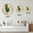 thumbnail image 4 of Designart 'Single Banana Leaf On White' Bohemian & Eclectic Wood Wall Clock, 4 of 5