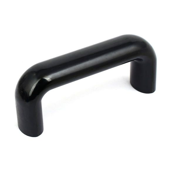 Unique Bargains Furniture Door Plastic Screw Fixed Pull Handle Grip Black 90mm Hole Spacing