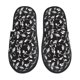 thumbnail image 1 of Fotbe Black White Leaves Pantuflas Peludas para Mujer con Estampado, Zapatillas de Peluche, Zapatos de Invierno para Casa, Uso Interior y Exterior-Large, 1 of 8