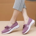 thumbnail image 3 of Womens Slip on Walking Shoes Spring Comfortable Breathable Lace up Mesh Golf Driving Nursing Sneakers, 3 of 7
