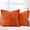BurntOrange, variant on Topfinel 16" x 16" Wide Side Pillowcase,Corduroy Decorative Textured Pillow Cover, Orange,Set of 2