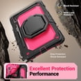 thumbnail image 6 of for Samsung Galaxy Tab S8 Plus/S7 FE/S7+ Plus Case 12.4 inch, 360 Rotating Shockproof Cover with Stand, Handle, Shoulder Strap, Rose Panel, 6 of 7