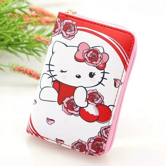 Sanrio Hello Kitty Portefeuille en Pu Garçon Fille Dessin Animé My Melody Porte-Monnaie Sac de Rangement pour Enfants Porte-Cartes