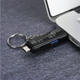 thumbnail image 1 of 5 en 1 Lector de Tarjetas de Función Memoria Mini Trípode Delgado Tipo C OTG USB20 Multi Micro Adaptador Negro, 1 of 8