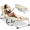 thumbnail image 2 of ABORON Tanning Chair with Face & Arm Holes,Adjustable Backrest,Side Pocket, Removable Cushion & Carry Handle,Face Down Tanning Beach Chiase Lounge Chair for Outside Reading Patio Beach Poolside, 2 of 11