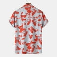 thumbnail image 5 of ALLLIST Casual Shirts for Men Collared Short Sleeve Button Down Shirts Red Tie Dye Clothing for Men, 5 of 9
