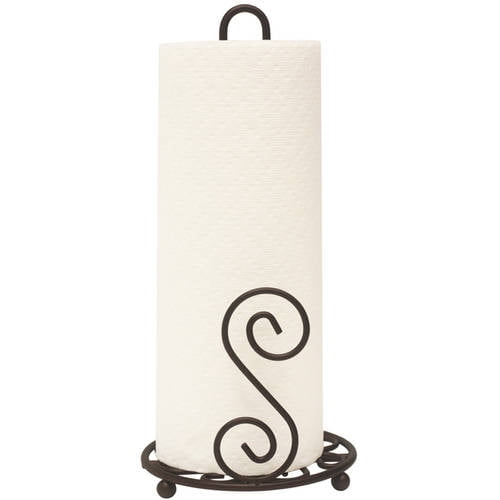 Home Basics Scroll Collection Paper Towel Holder, Bronze