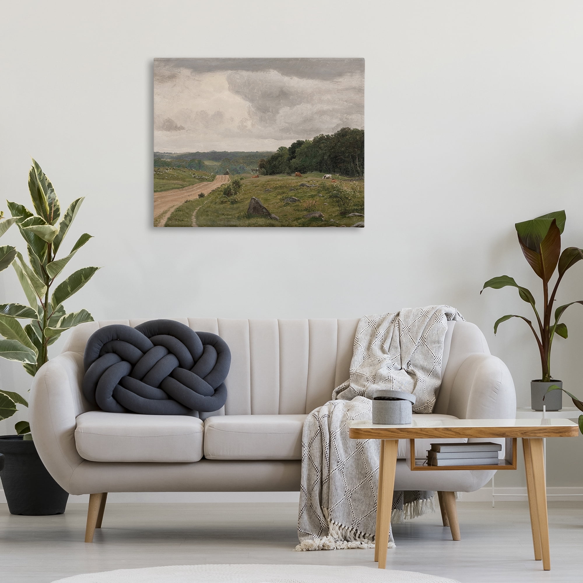 Stupell Industries To The Country Landscape Landscape Painting Gallery Wrapped Canvas Art Print Wall Art, 40 x 30