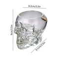 thumbnail image 3 of Skull Shaped Whiskey Glasses,11.83 oz Heavy Base Skeleton Drinking Cup | Clear Round Mouth Cocktail Glasses for Halloween Decor,Gifts for Cocktail Lovers, 3 of 6