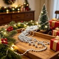 thumbnail image 5 of Christmas Bead Garland, Flexible Plastic Pearl Beaded String, Shiny Ball Bead Chain Ornament for Christmas Tree, Fireplace Mantle, Wreath, Holiday Home Decor, Party Display & DIY Craft Projects, 5 of 7